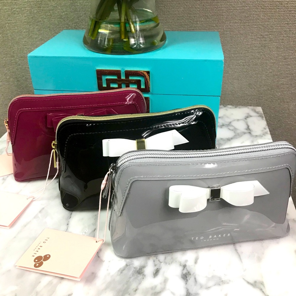 NWT TED BAKER Cahira Bow Makeup Bag Cosmetic Case - Picture 1 of 13